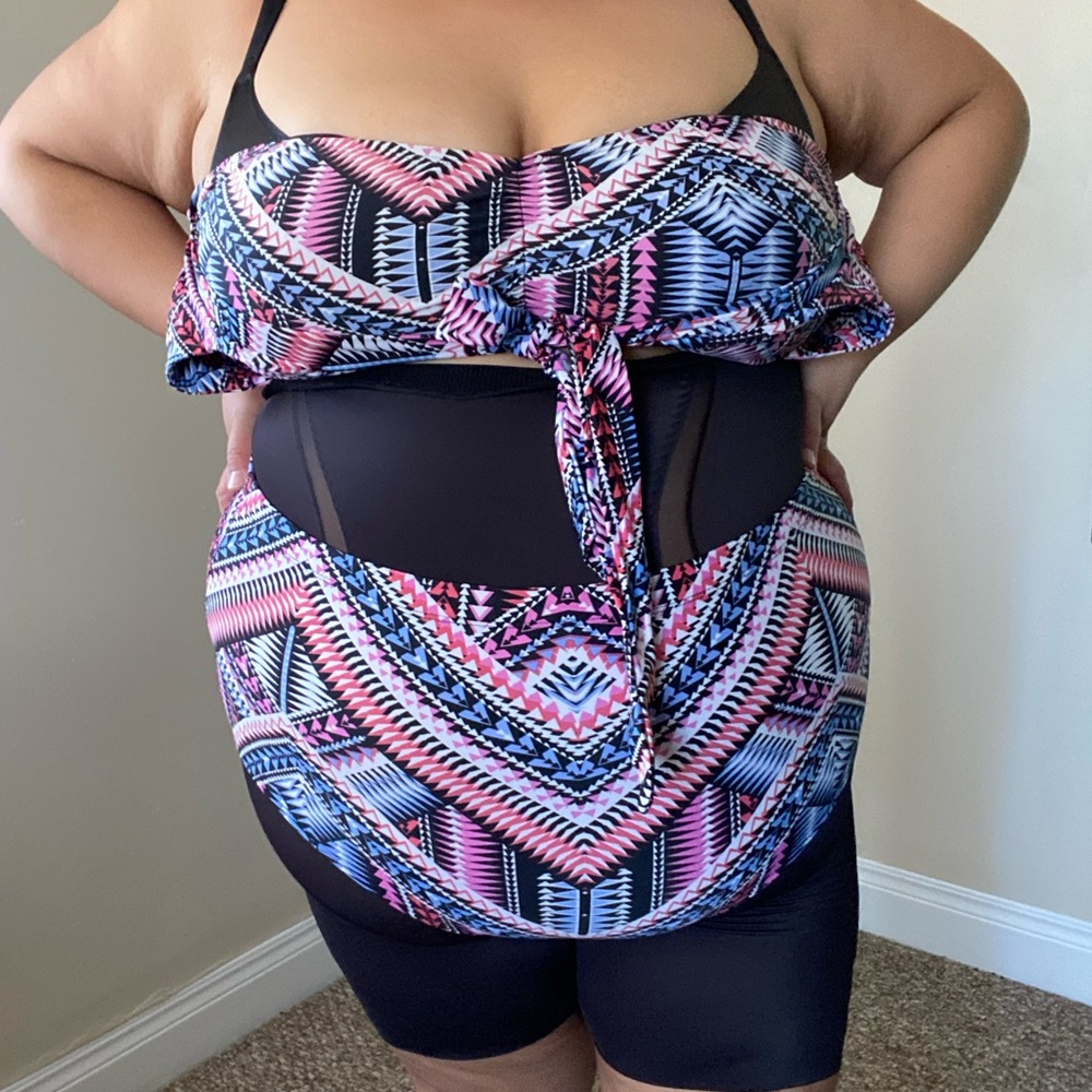 Print high waist bikini